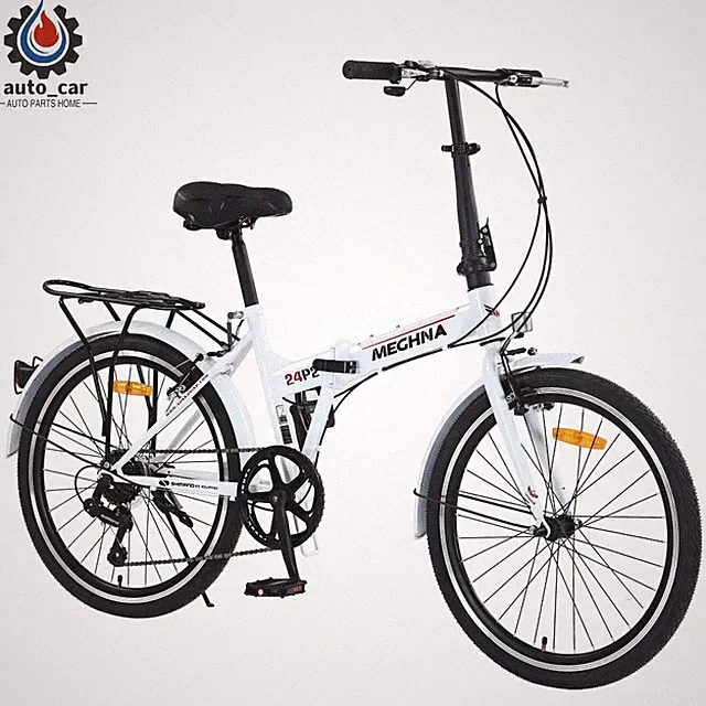 24" Folding Bike Shimano 7-Speed for Adults - Full-Size Ride, Compact Storage