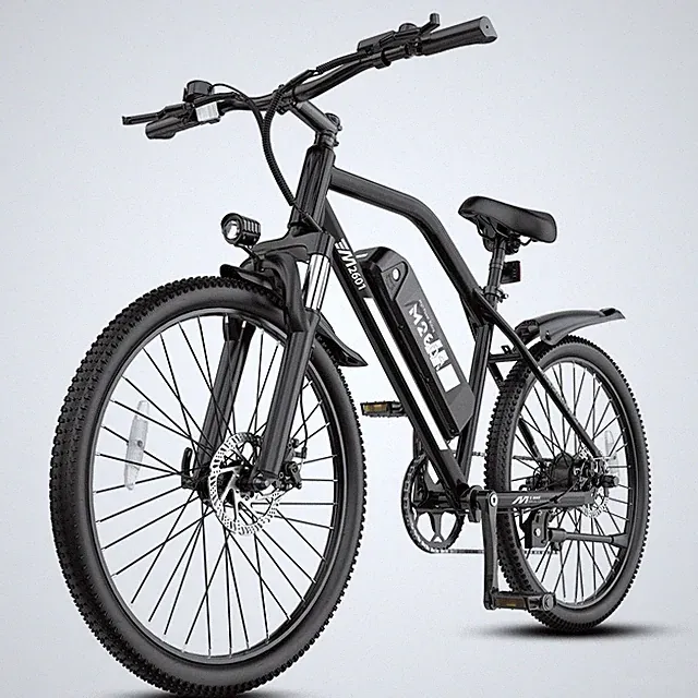 26" ebike Commuter Bike 48V 7.8Ah 15mph Electric Bike for Adults Ebike 500W Peak