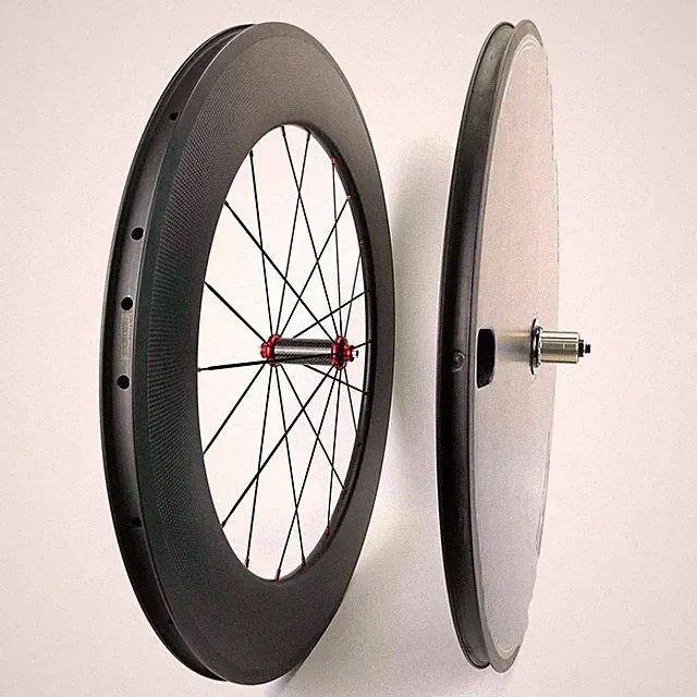 700C Front 88mm Depth Wheel Rear Disc Carbon Wheelset for TT/track /road Bicycle