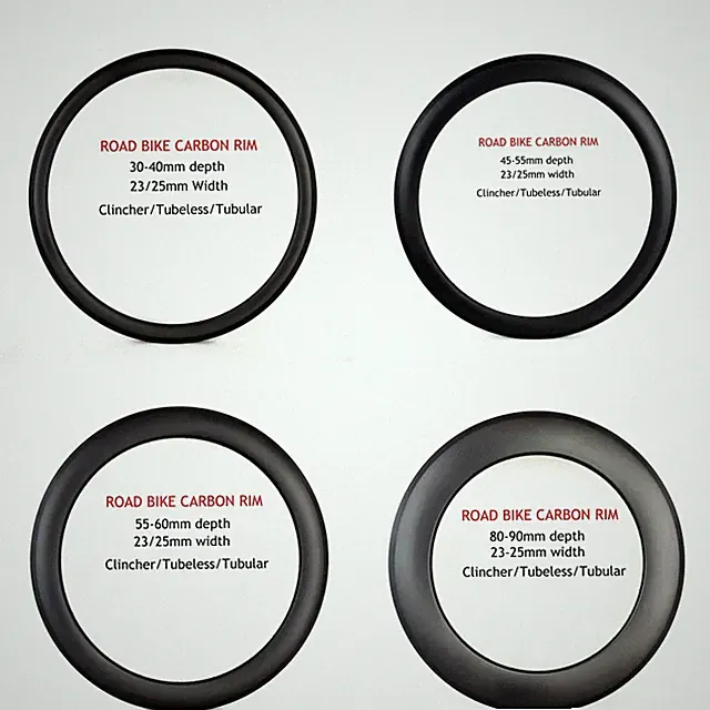 700C Full Carbon Road Bike Rim Disc/V-brake Bicycle Wheels Matte Glossy Finish