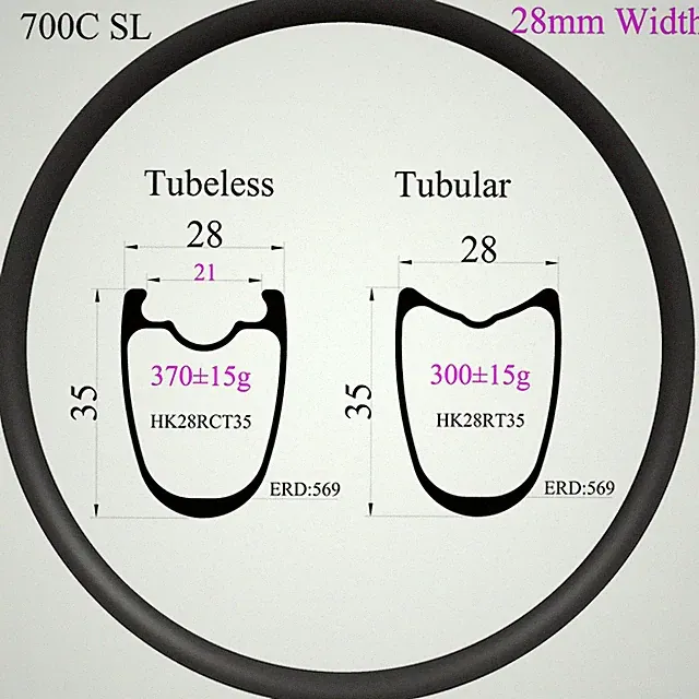 700C Gravel Bike Carbon Rim Width 28mm Depth 35mm Disc Brake Road Bicycle Wheels