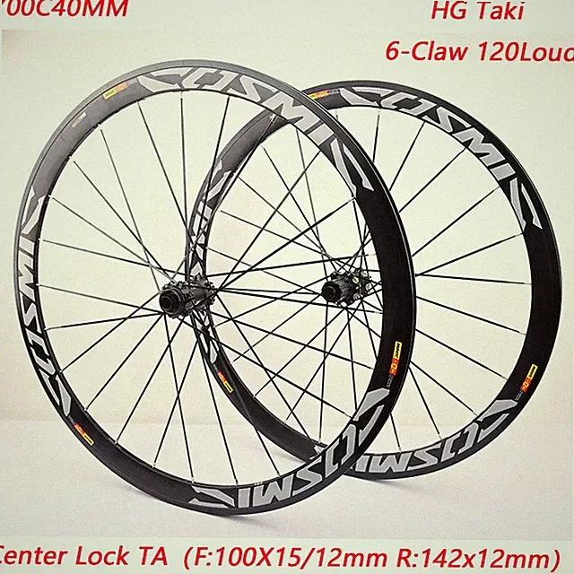 700C Road Bicycle Wheelset 24Hole Disc Brake Straight Pull 6 Claws 120 Rings Hub