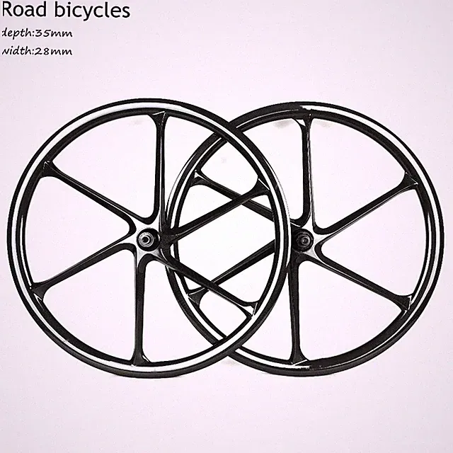 700C Road/Gravel Bicycle All Carbon Fiber Disc Brakes 6-spoke Wheel Set