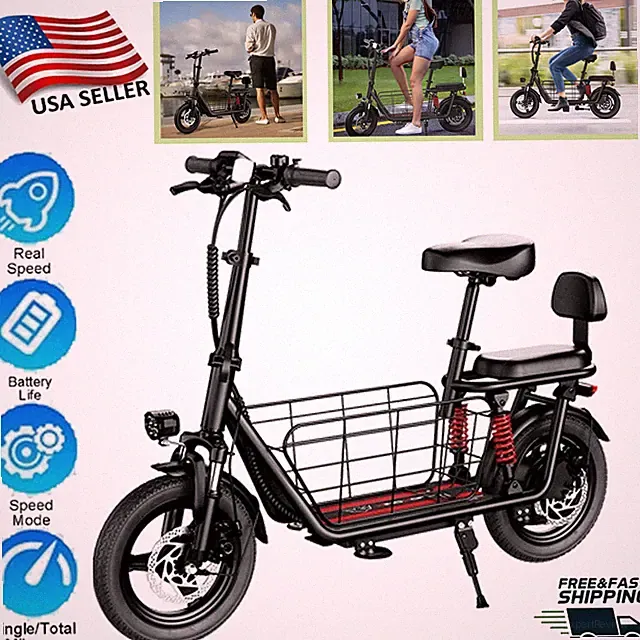850W 48V 14" Folding Electric Bike for Adults 22MPH UL 2849 Certified Commuter