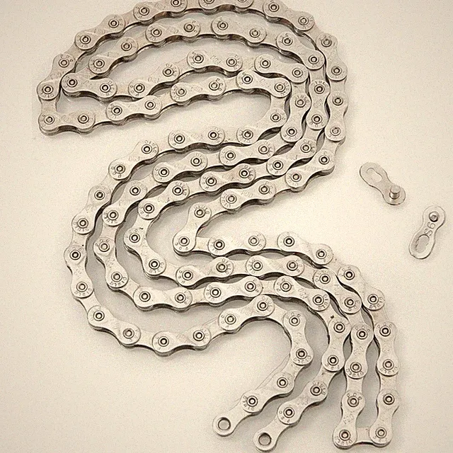 9 Speed Bike Chain，Bicycle Chain 1/2" x 3/32" 116 Links,BMX 9
