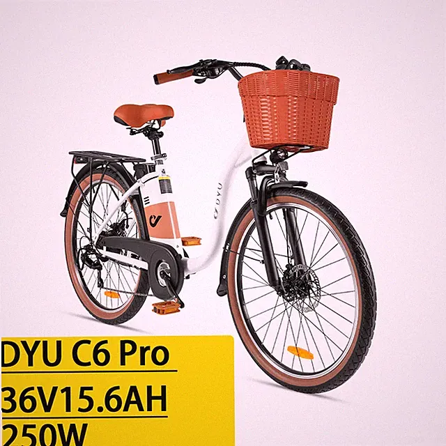 DYU C6 Pro 36V 15.6Ah 20 in Electric Bicycle 250W Coummuter bike 15mph 7-speed
