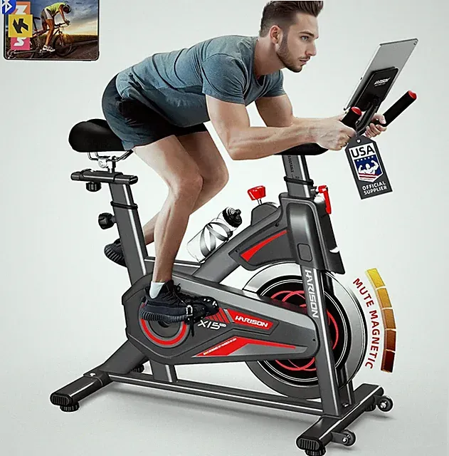 HARISON Magnetic Exercise Bike 350LBS Weight Capacity Stationary Indoor Cycle