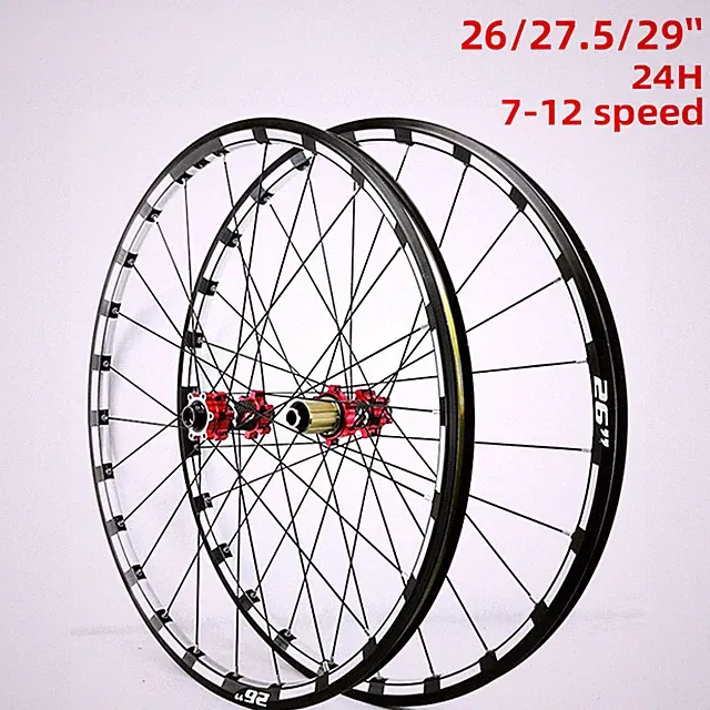 Mountain Bike Wheelset CNC Rim QR/ Thru Axle MTB Bicycle Wheels 7-12 Speed
