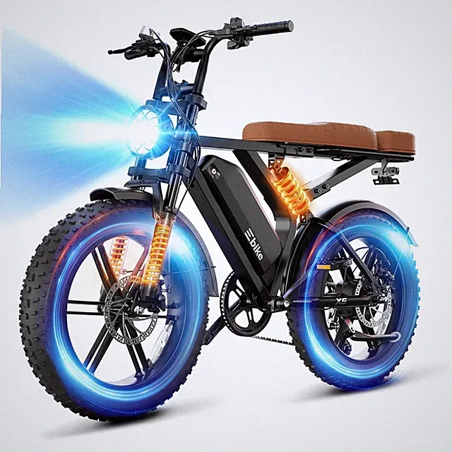 SISIGAD Electric Bike for Adults Peak 1500W 32MPH 48V 15AH 7-Speed E Bike UL2849