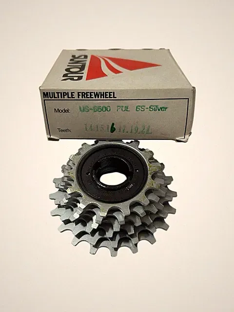 Suntour 6 Speed 14 15 16 17 19 21 AP Black Freewheel Model US-6500 PUL 6S-Silver