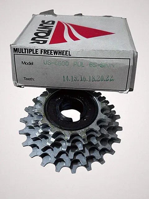 Suntour 6 Speed 14 15 16 18 20 22 AP Black Freewheel Model US-6500 PUL 6S-Silver