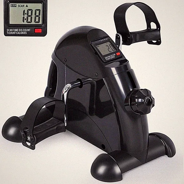 Under Desk Bike Pedal Exerciser Mini Exercise Bike Peddler Sitting w/LCD Display